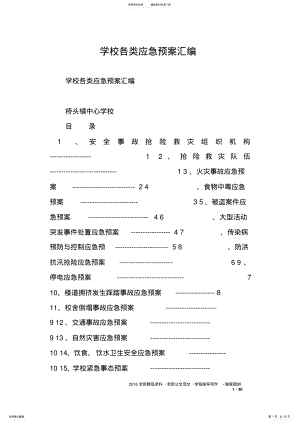 2022年学校各类应急预案汇编定义 .pdf