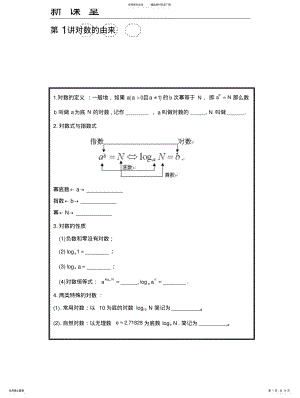 2022年对数运算公式总结+题型归纳总结 .pdf