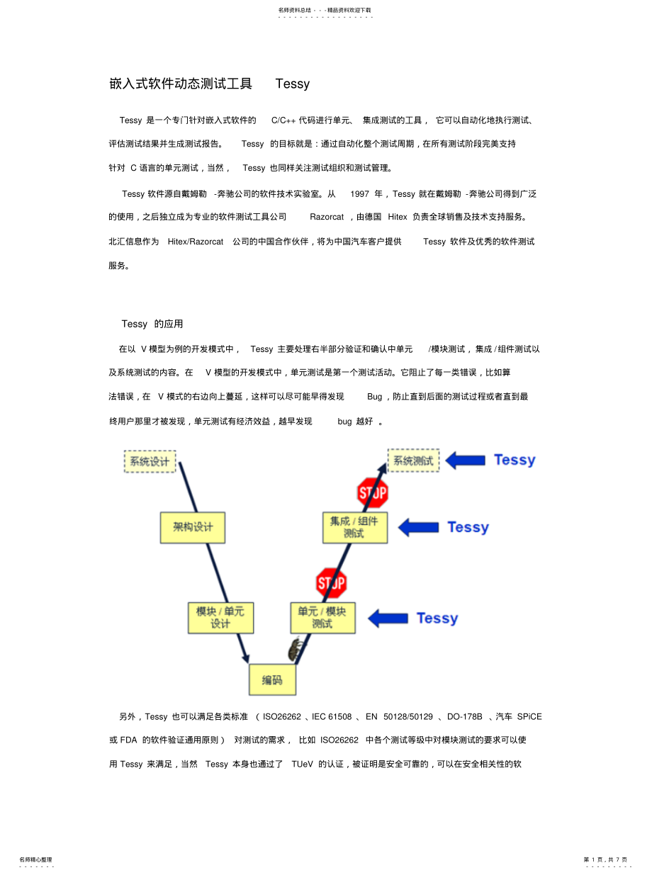 2022年嵌入式软件动态测试工具Tessy .pdf_第1页