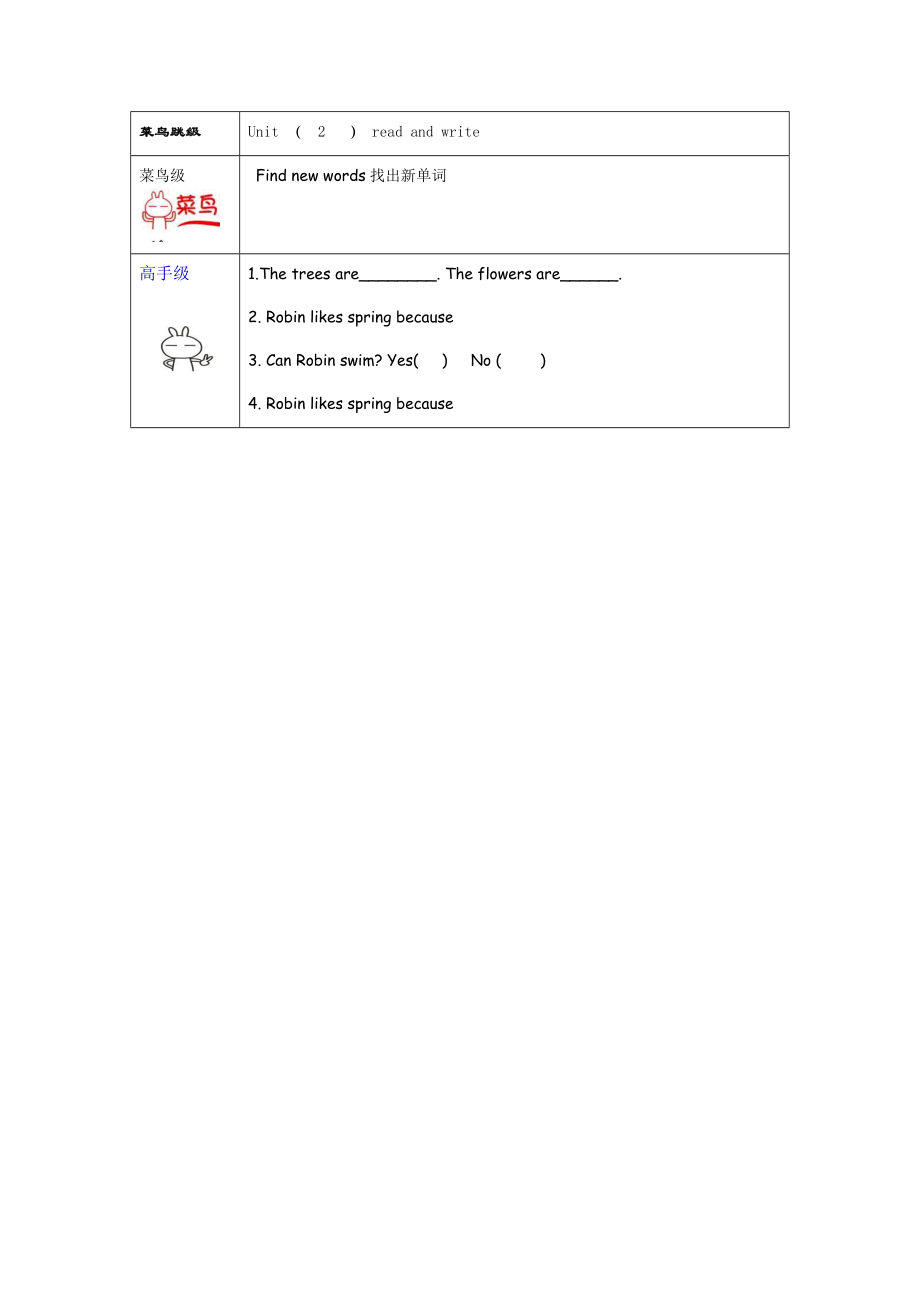 unit1-read-and-write前置性学习单公开课.docx_第2页