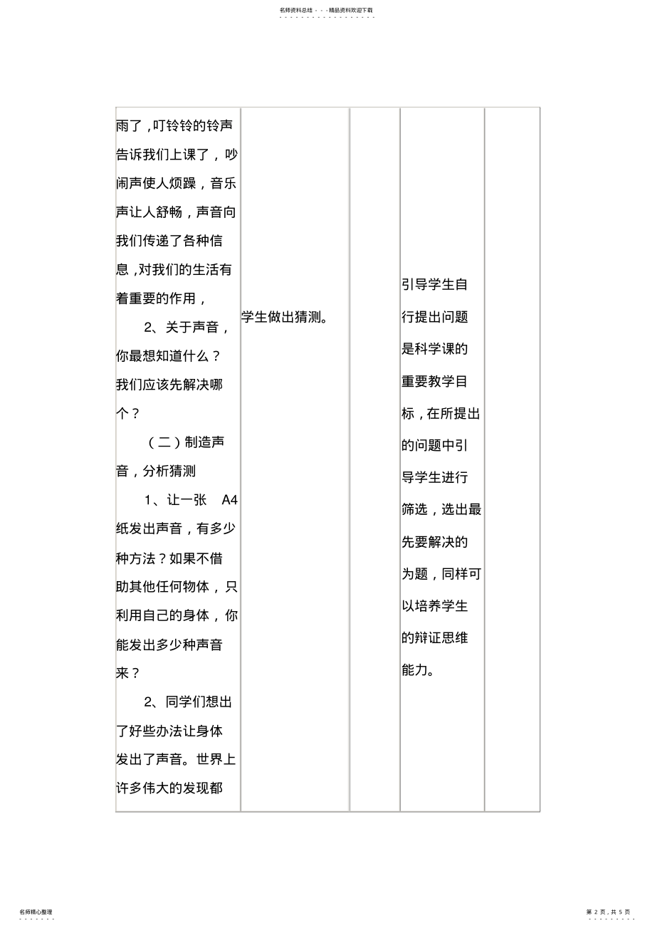 2022年小学科学四年级上册《声音是怎样产生的》课堂观察报告 .pdf_第2页