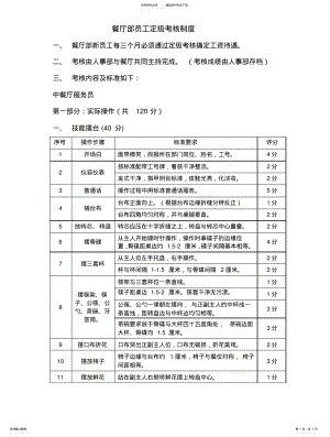 2022年餐厅部员工定级考核制度 .pdf