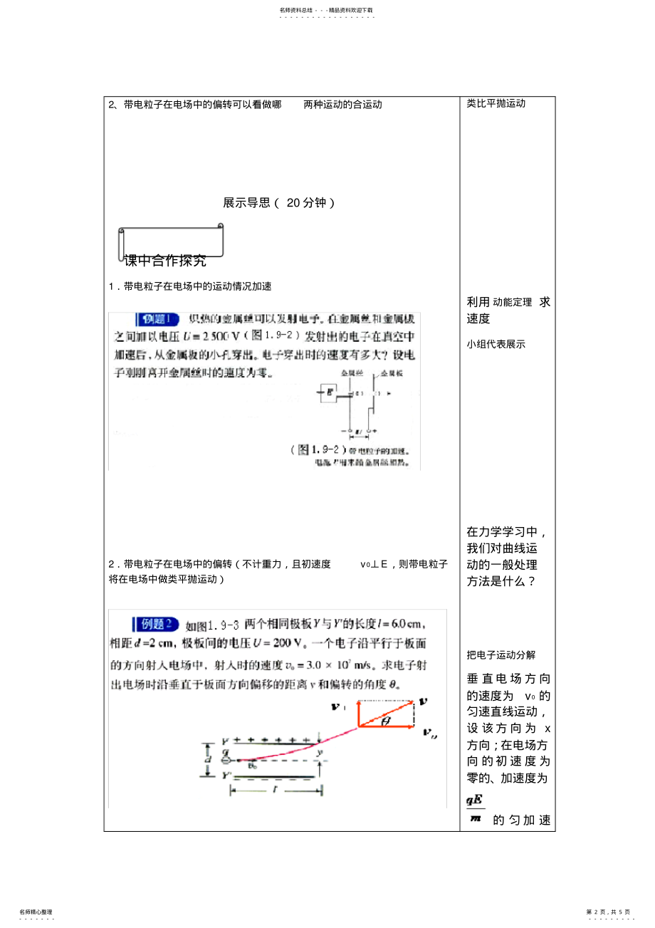 2022年带电粒子在电场中的运动 .pdf_第2页