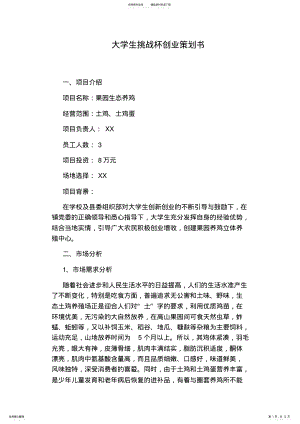 2022年大学生挑战杯创业策划书 .pdf