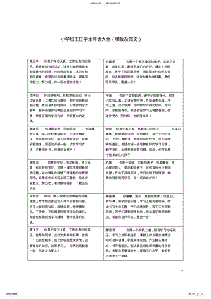 2022年小学班主任学生评语大全_共页 .pdf