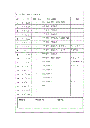 2022上教学进度表(九年级)公开课教案教学设计课件案例试卷.doc