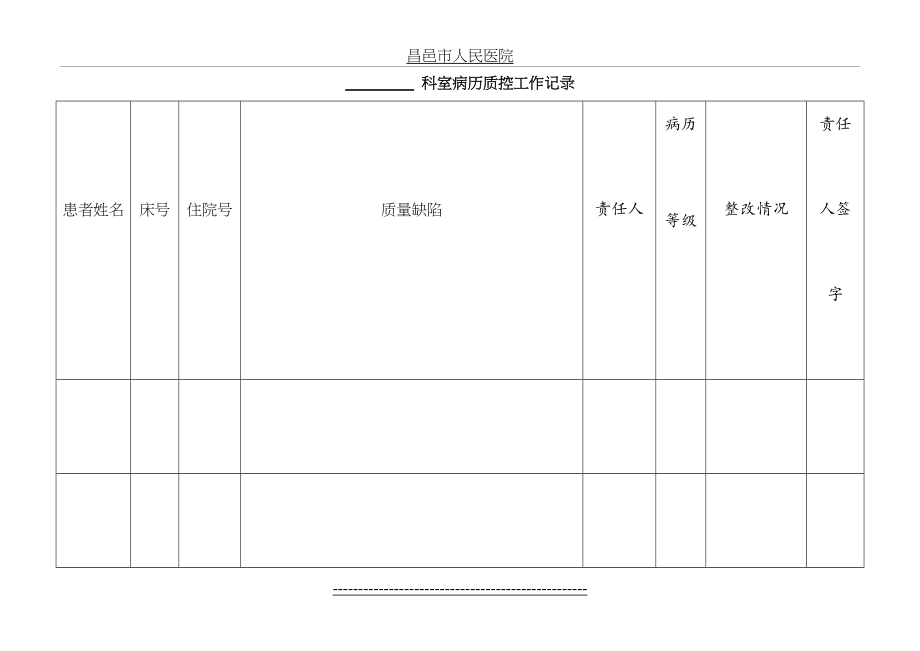 科室病历质控工作记录表.doc_第2页