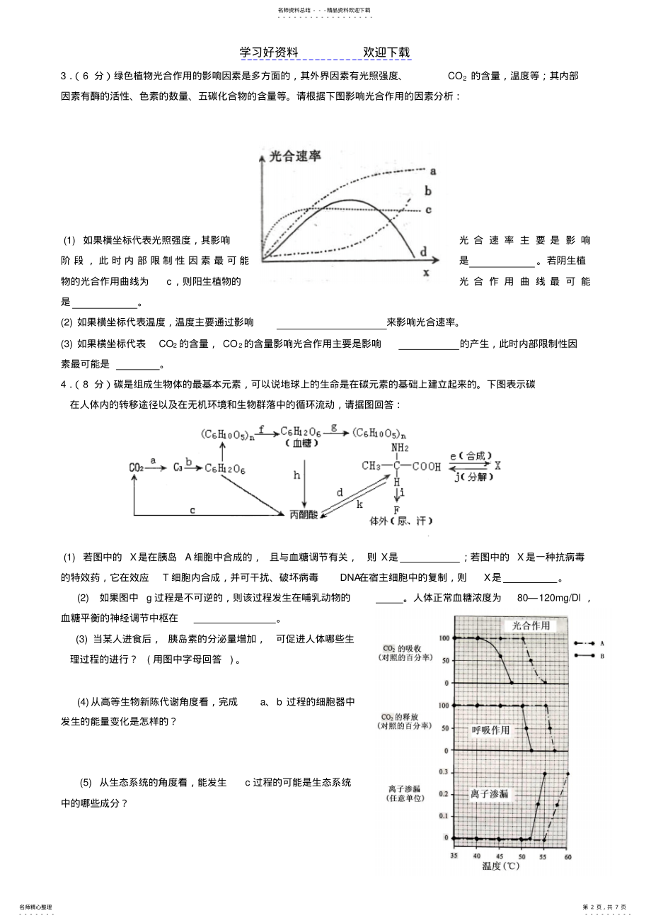 2022年高三生物光合作用和呼吸作用专题 .pdf_第2页