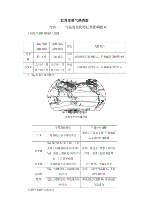 高考地理一轮复习：世界主要气候类型 知识归纳.docx