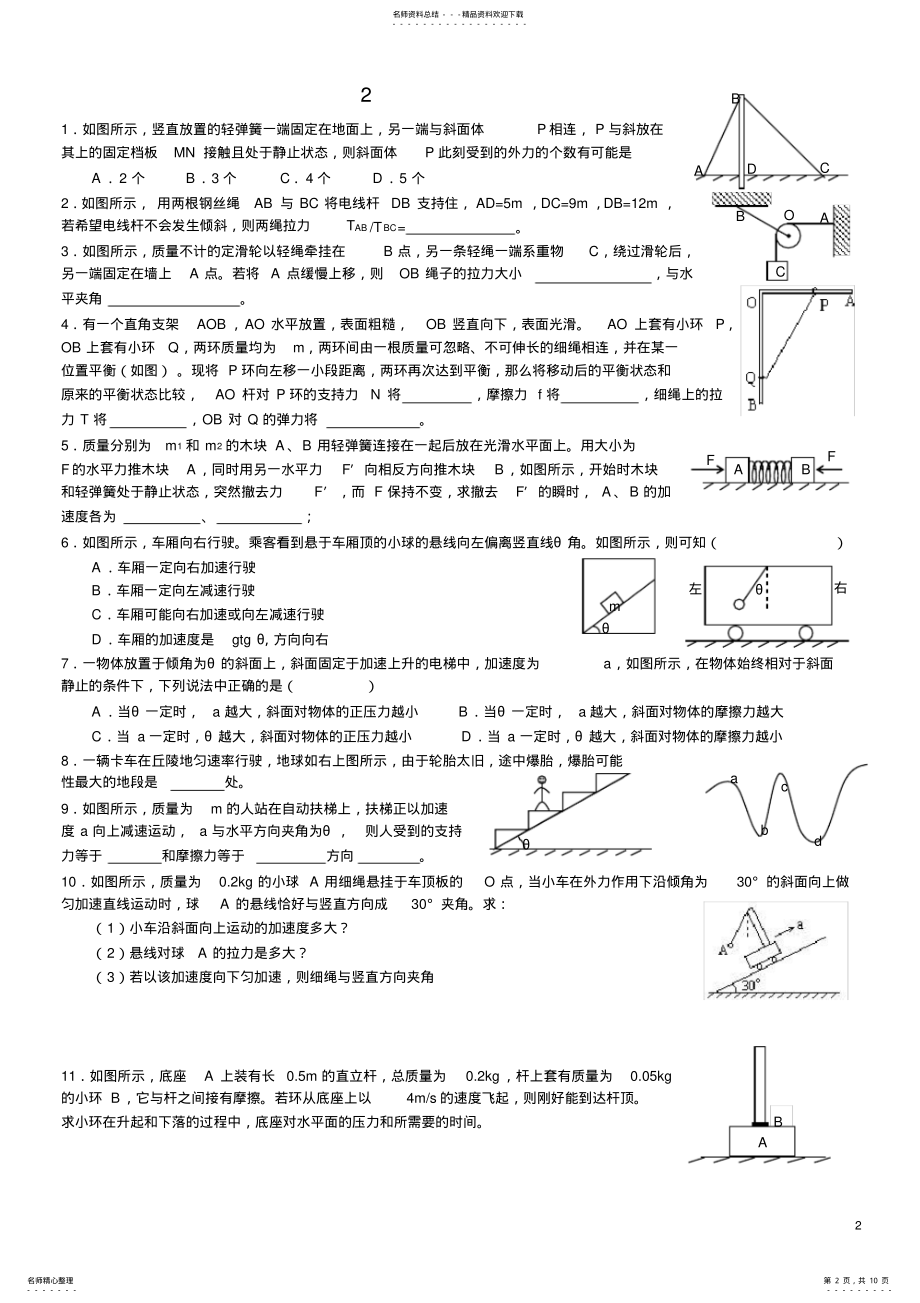 2022年高三物理高考考前基础题训练 .pdf_第2页