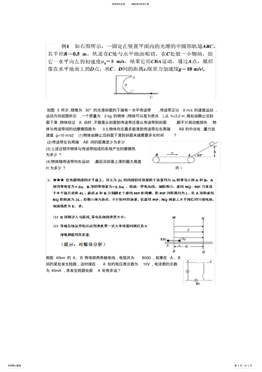 2022年高中物理重要题型全总结 .pdf_第2页