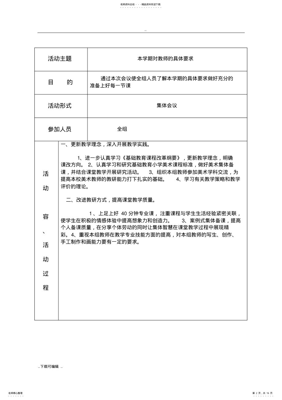 2022年音体美教研组教研记录文本 .pdf_第2页