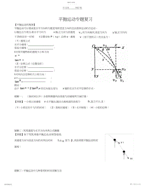 2022年平抛运动圆周运动专题复习.docx