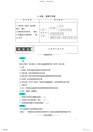 2022年高中物理第章原子结构光谱氢原子光谱教师用书教科版选修- .pdf