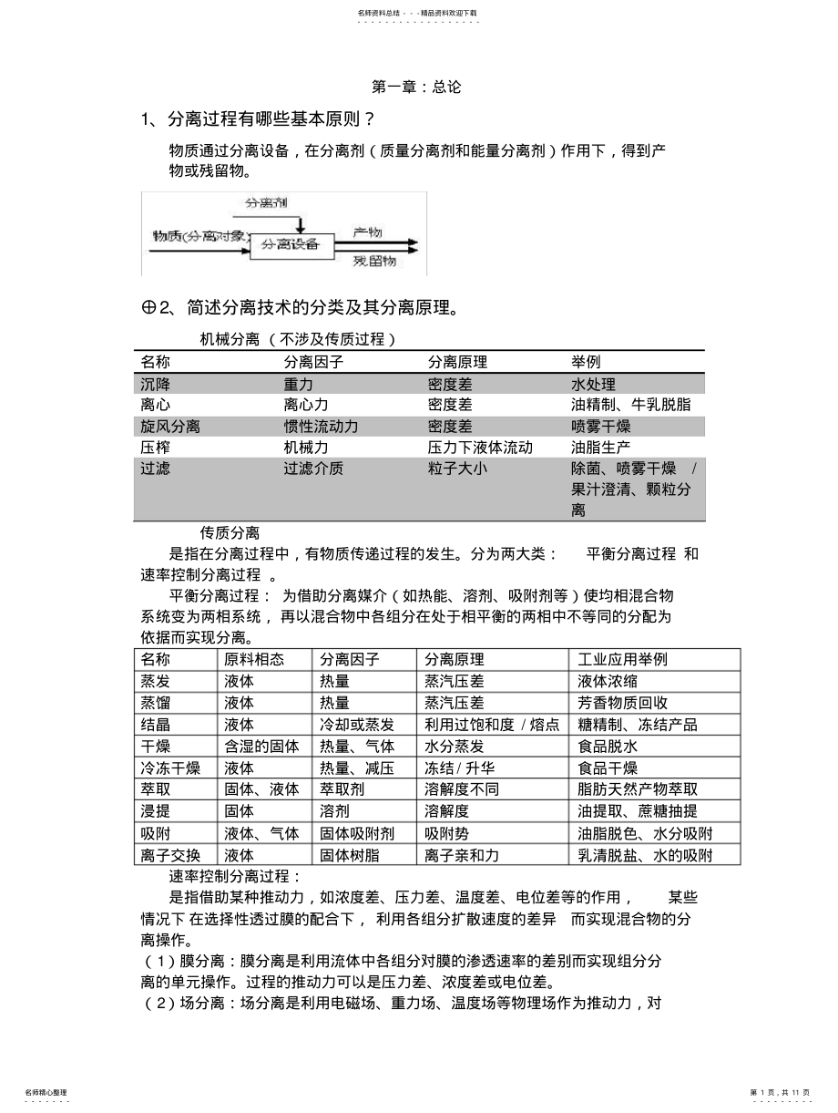 2022年食品分离技术思考题汇总 .pdf_第1页