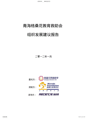 2022年青海格桑花教育救助会组织发展建议报告 .pdf