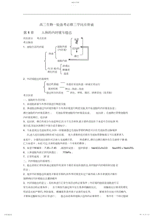 2022年高三生物一轮备考必修三知识点背诵.docx