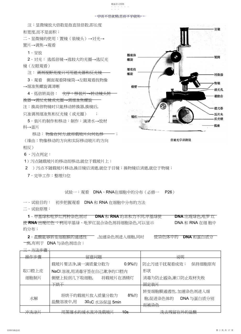 2022年高中生物实验专题复习材料.docx_第2页