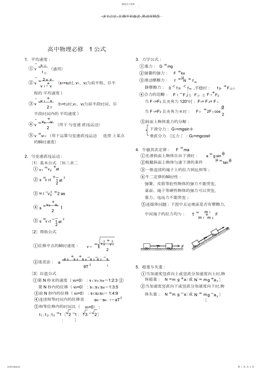 2022年高中物理公式合集.docx_第1页