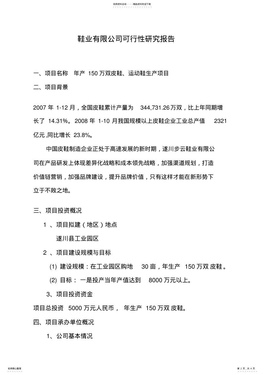 2022年鞋业可行性报告 .pdf_第2页