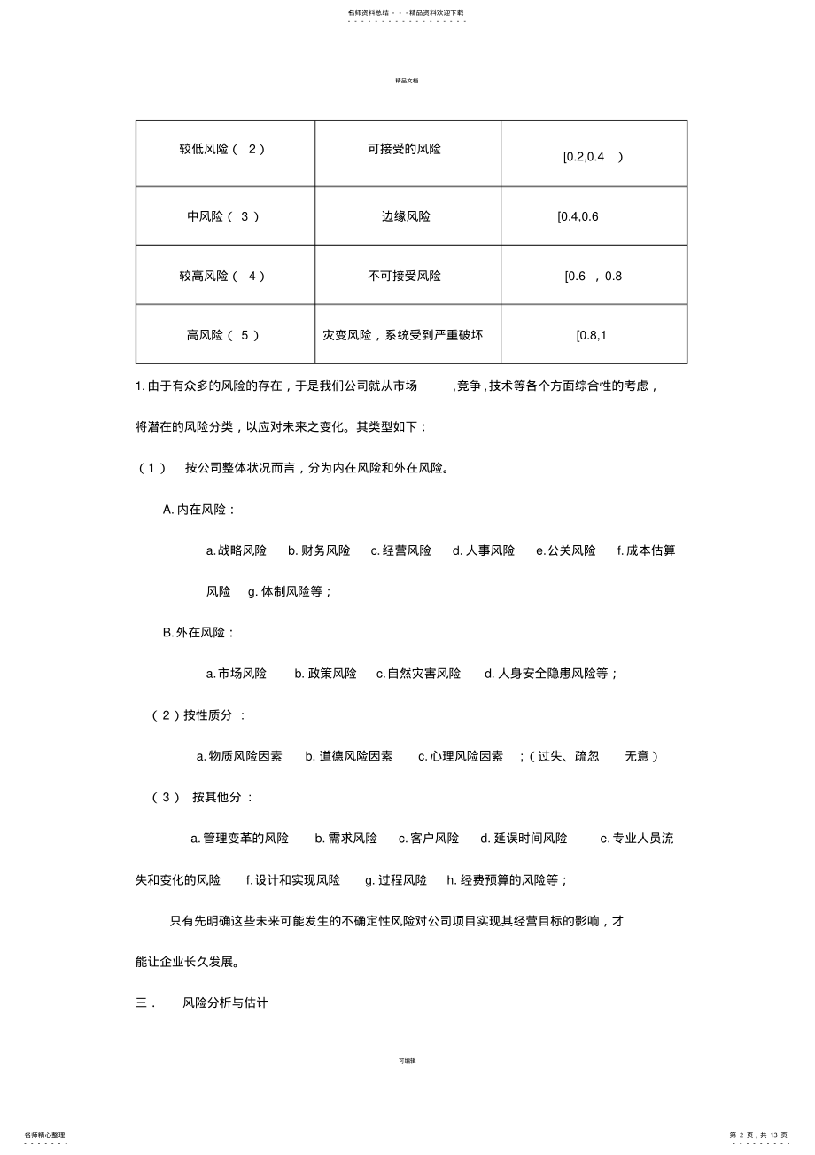 2022年风险管理计划书 6.pdf_第2页