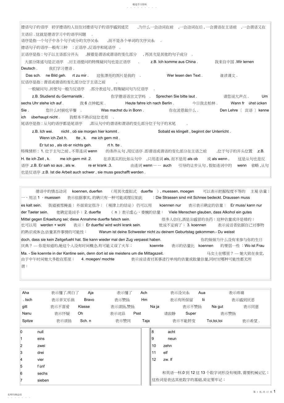 2022年完整word版,【强烈推荐】德语语法总结.docx_第1页