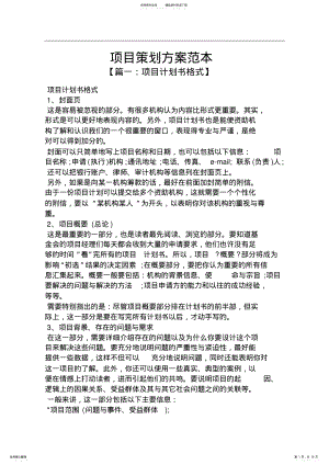 2022年项目策划方案范本 .pdf