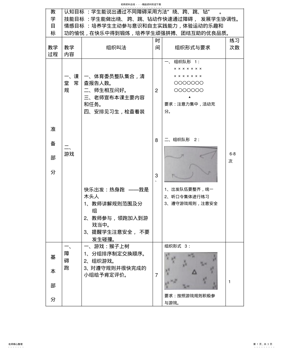 2022年障碍跑教案与反思 .pdf_第1页