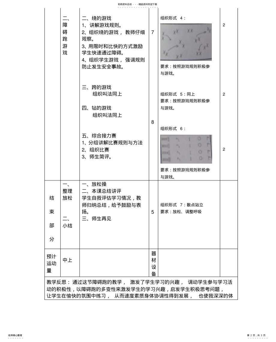 2022年障碍跑教案与反思 .pdf_第2页