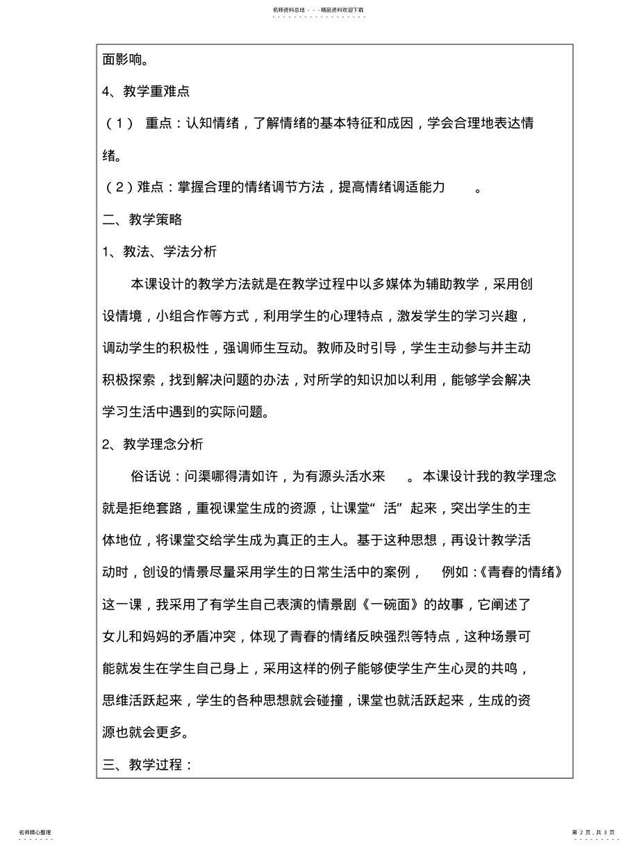 2022年青春的情绪说课稿 .pdf_第2页