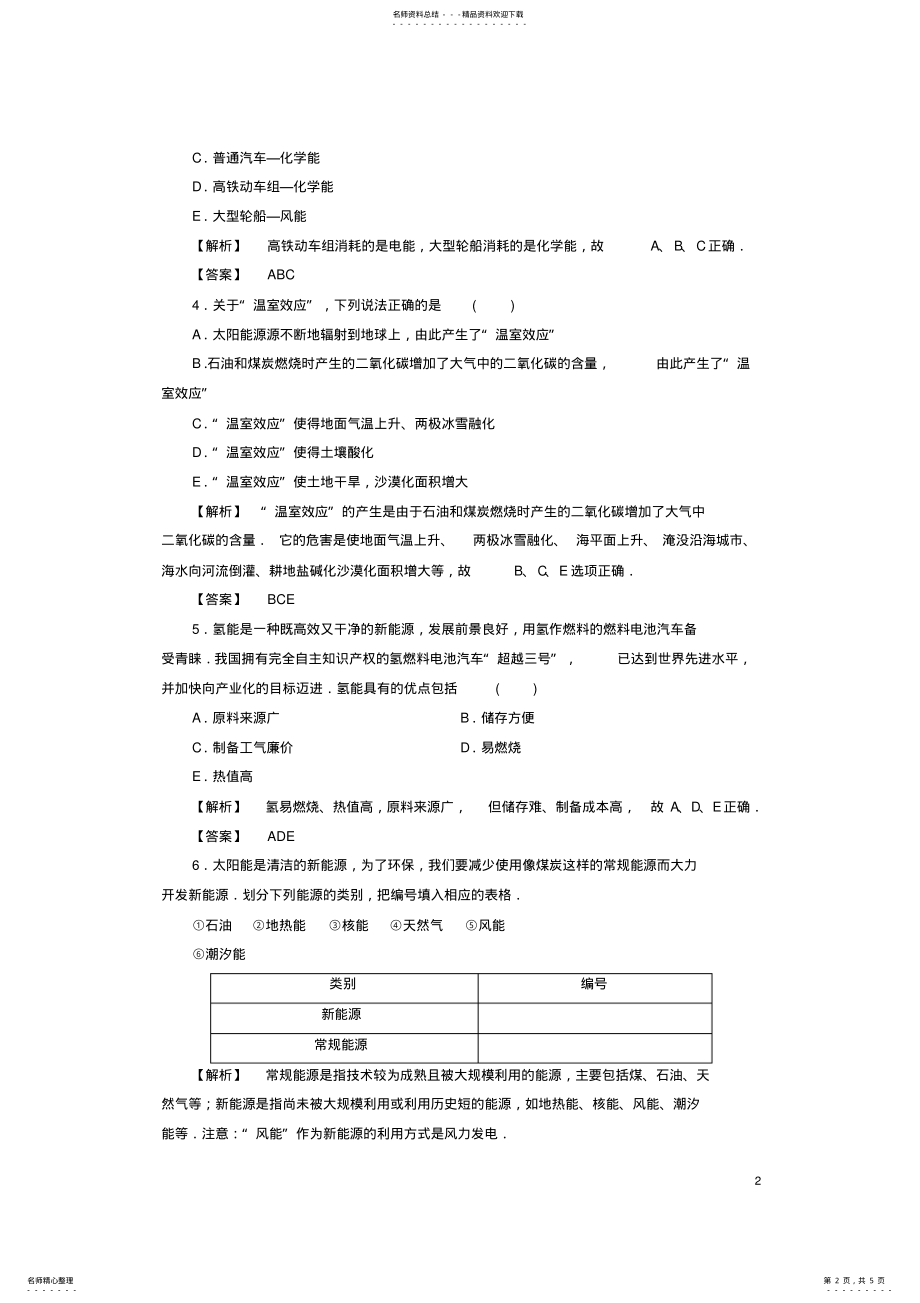 2022年高中物理第章能源与可持续发展能源与人类生存的关系能源利用与环境问题可持续发展战略学业分层 .pdf_第2页