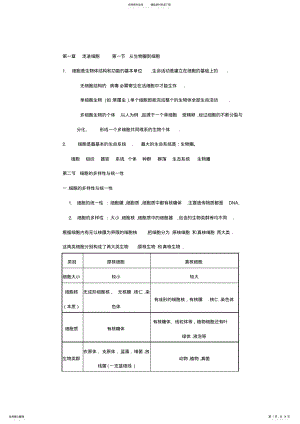 2022年高一上学期生物预习知识点总结 .pdf