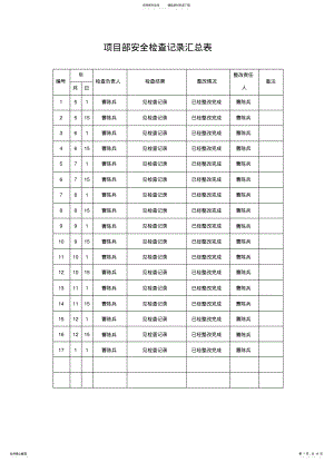 2022年项目部安全检查记录表汇参考 .pdf