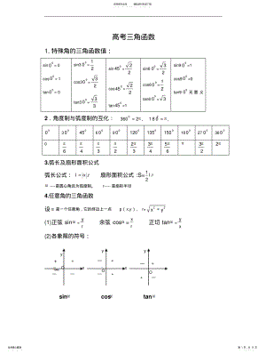 2022年高中数学三角函数知识点总结 2.pdf