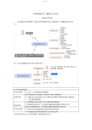 2022年完整word版,育种学课程学习总结.docx