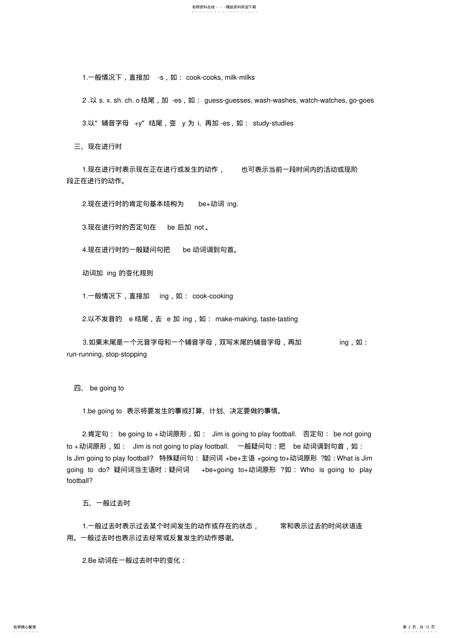 2022年小升初英语必备知识点总结,推荐文档 .pdf_第2页