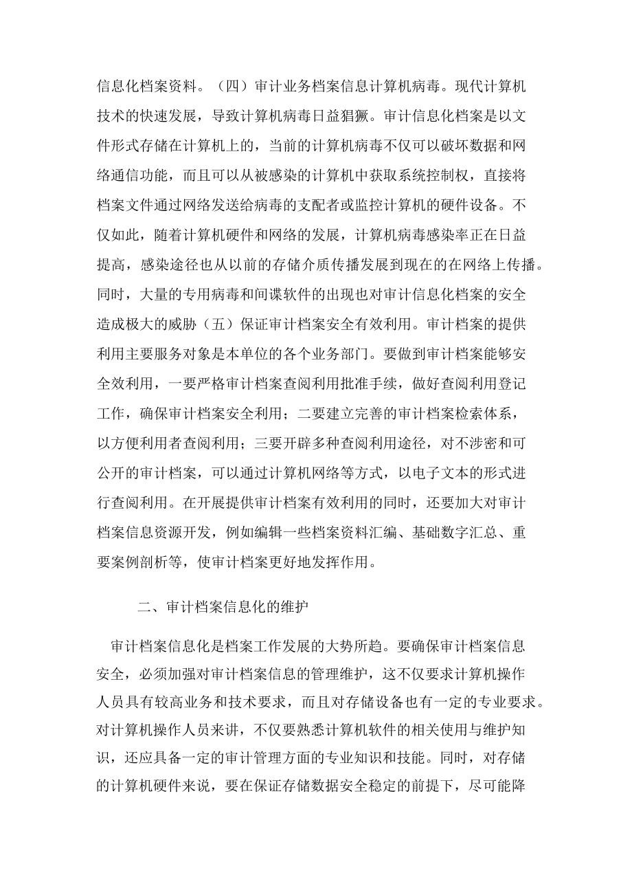 审计档案信息化安全与维护.docx_第2页