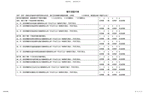 2022年餐饮顾客满意度模型问卷 .pdf