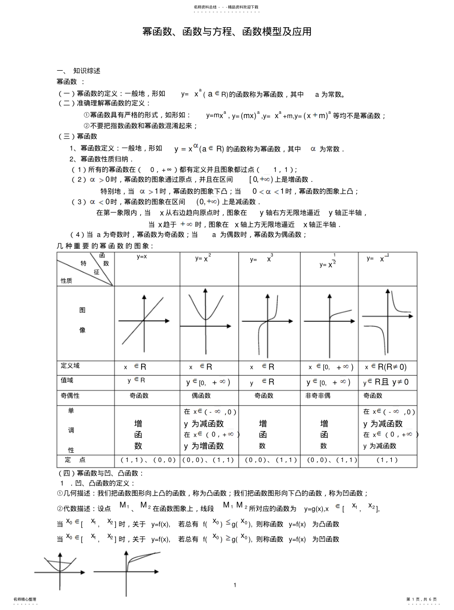 2022年幂函数、函数与方程 .pdf_第1页