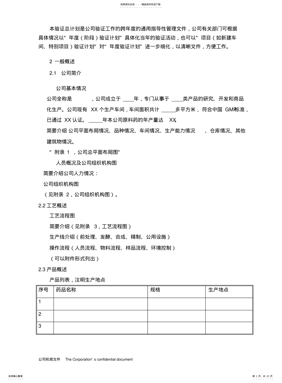 2022年验证总计划与年度验证计划 .pdf_第2页