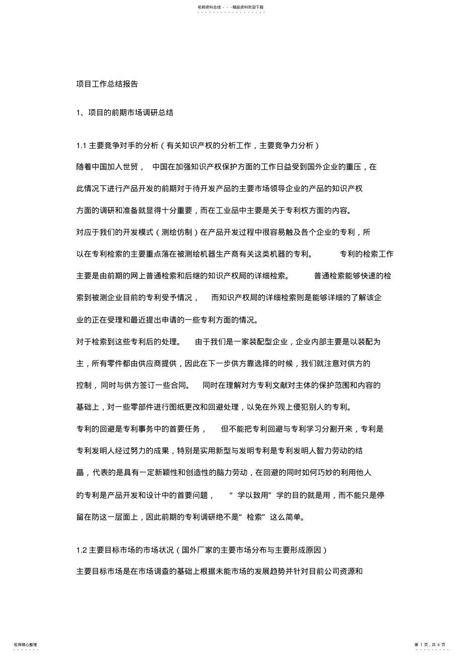 2022年项目工作总结报告 .pdf_第1页