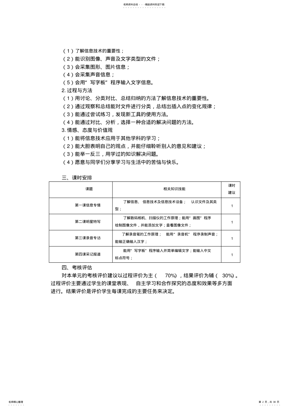 2022年大连理工版小学信息技术四年级下册教参 .pdf_第2页