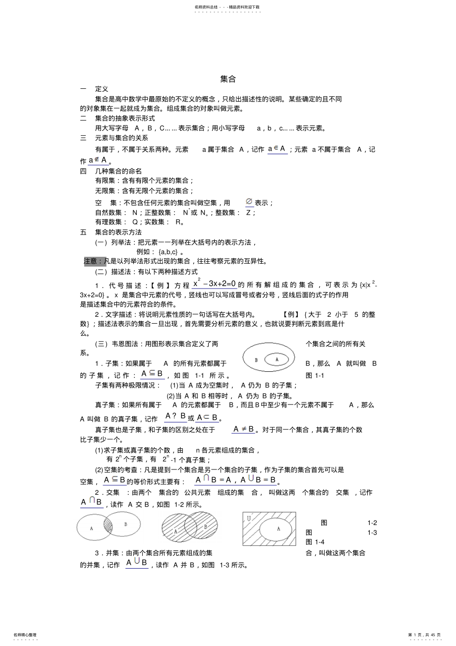 2022年高中数学复习全套知识点 .pdf_第1页