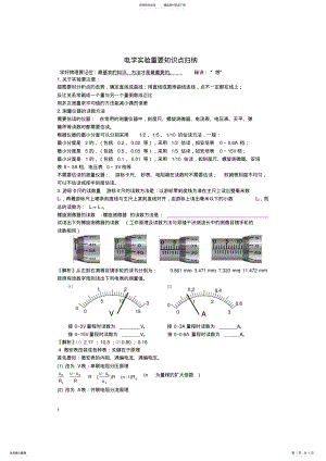 2022年高中物理电学实验重要知识点归纳,推荐文档 2.pdf