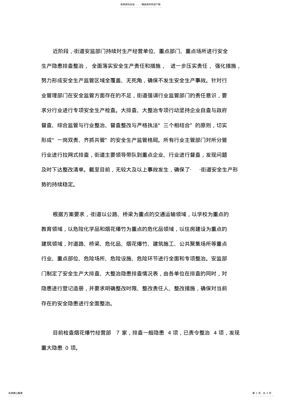 2022年安全生产大排查大整治专项行动工作总结 .pdf_第2页