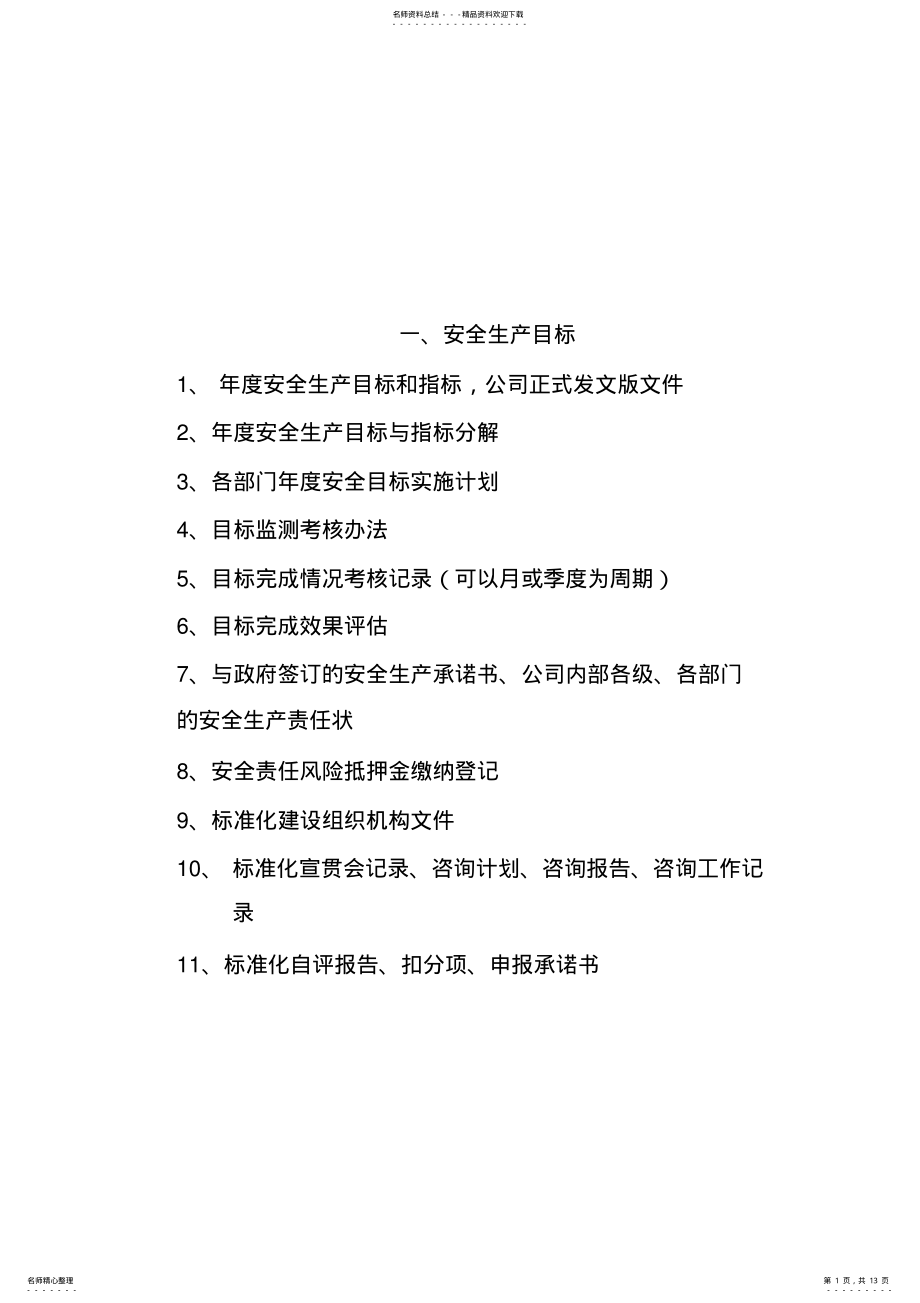 2022年安全标准化十三要素目录 .pdf_第1页