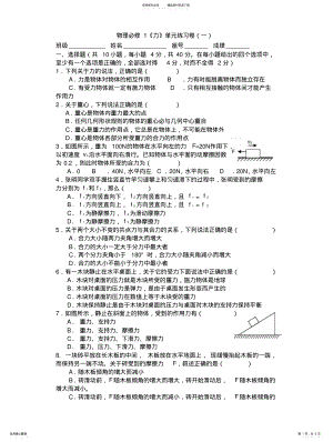 2022年高一物理必修力综合练习题及答案详解 .pdf