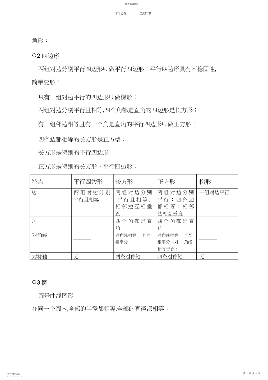 2022年小学数学总复习-图形与几何.docx_第2页