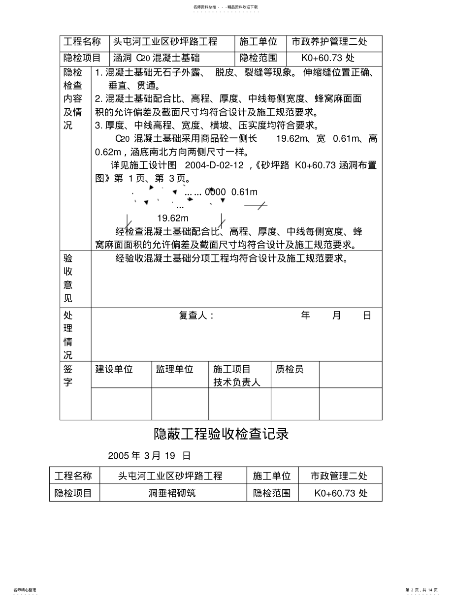 2022年隐蔽工程检查记录全 .pdf_第2页