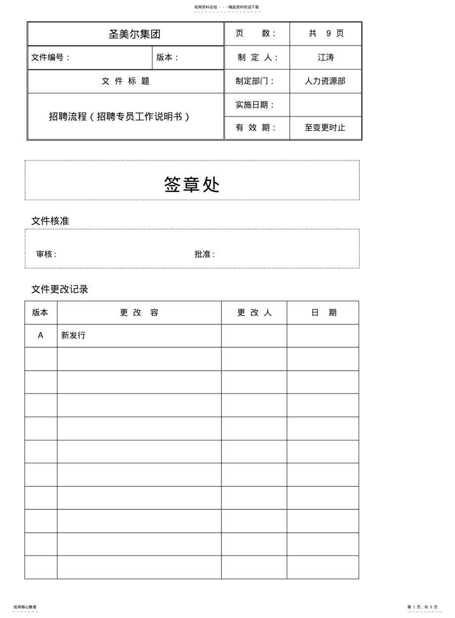 2022年青岛圣美尔集团有限公司招聘流程图 .pdf_第1页